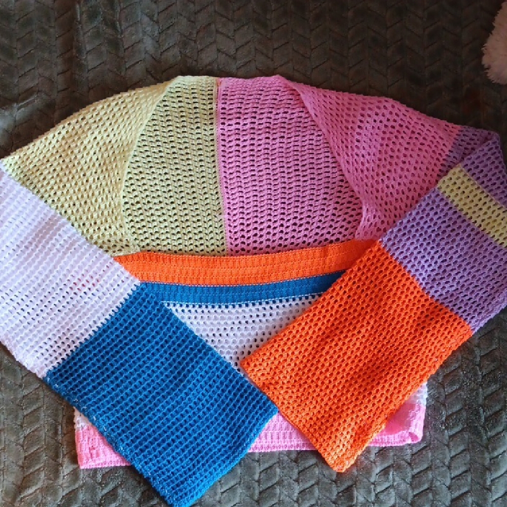 Colorful Kids Crochet Sweater